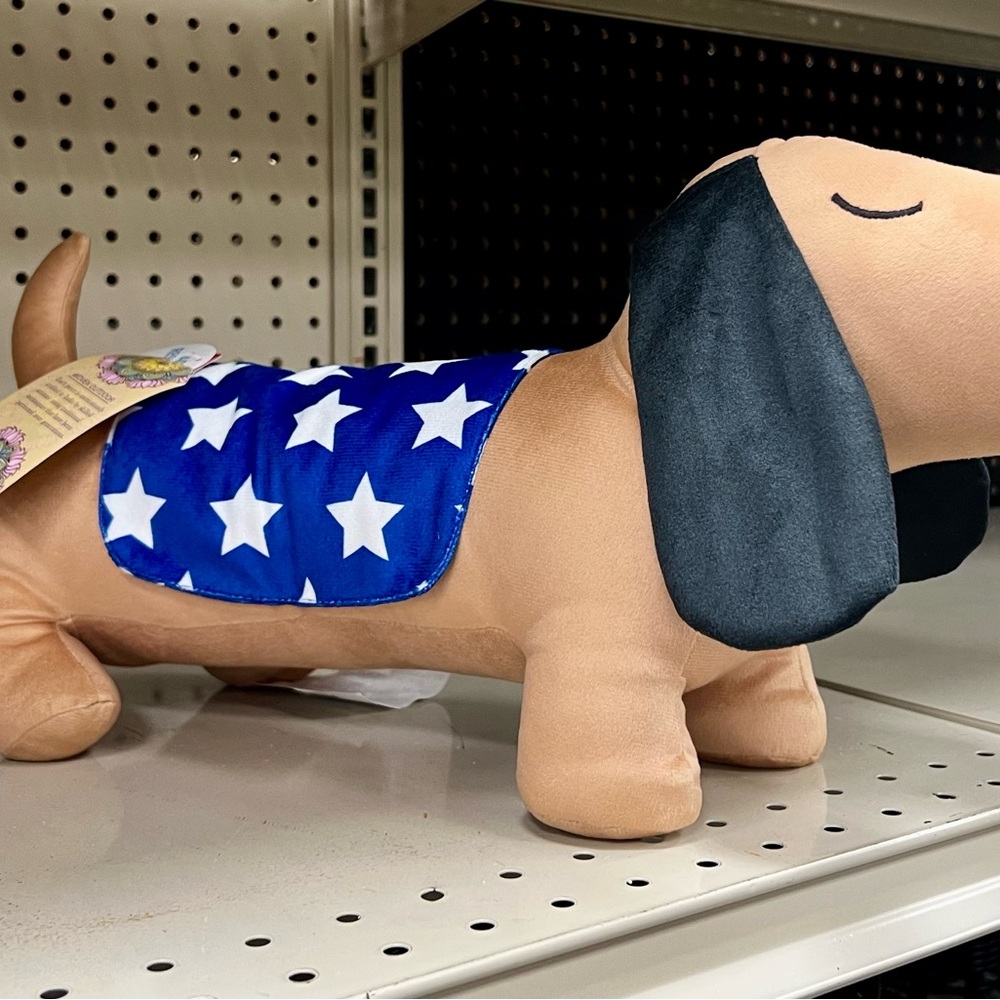 Patriotic Dachshund life size Centennial stuffed plush pillow